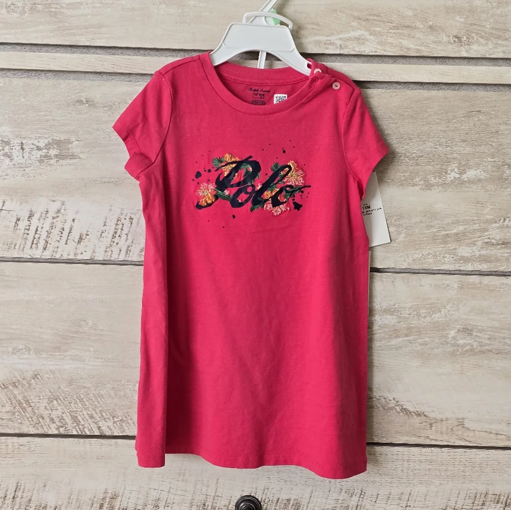 Baby Girl Ralph Lauren Shirt Cotton Dress
